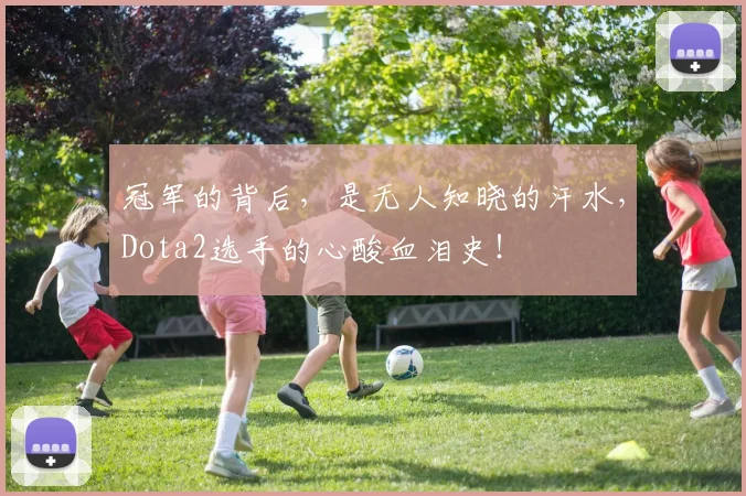 冠军的背后，是无人知晓的汗水，Dota2选手的心酸血泪史！